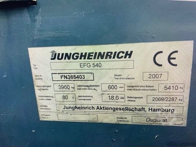 Pallet stacker Jungheinrich EFG 540