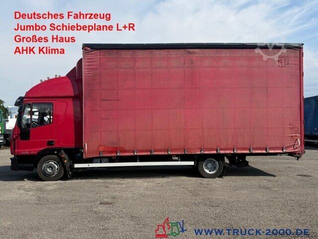 LKW mit Pritsche & Plane Iveco 80E22 Jumbo Schiebeplane L+R Gr. Haus AHK Klima