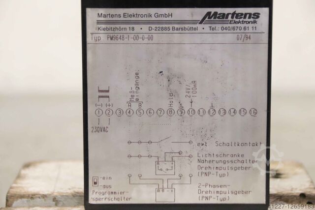 Tachometer Martens PW9648-1-00-0-00