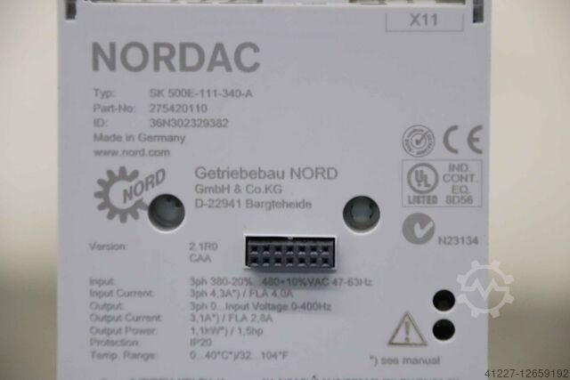 Frequenzumrichter 1,1 kW Nord SK500E-111-340-A