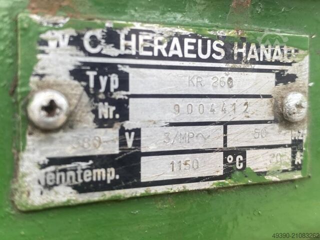 Härteofen, Muffelofen, Glühofen, Laborofen, Härteofen, Glühofen, Muffelofen, Kammerofen, Ofen HERAEUS KR 260