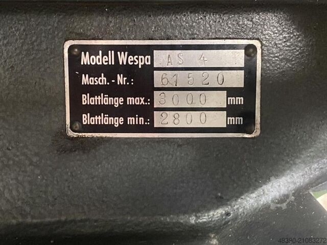Vertikal Bandsäge WESPA AS 4