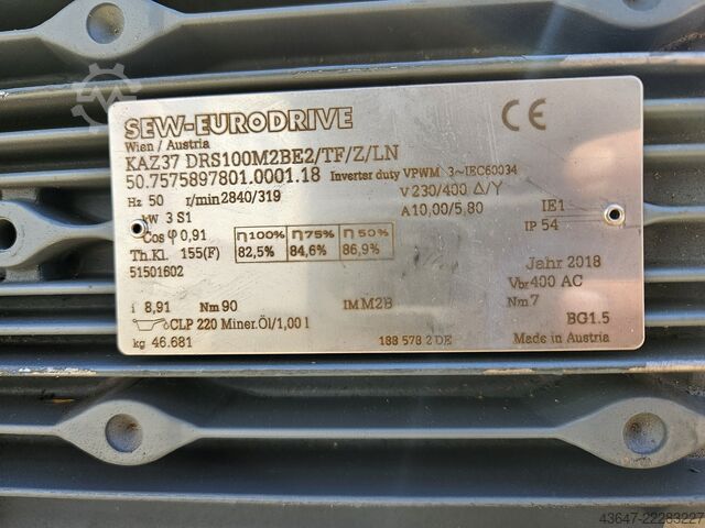 Elektromotor mit Bremse und Getriebe SEW-EURODRIVE KAZ37