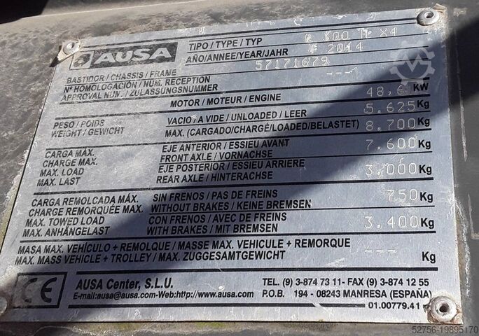 Rough terrain forklift Ausa C 300 H X4