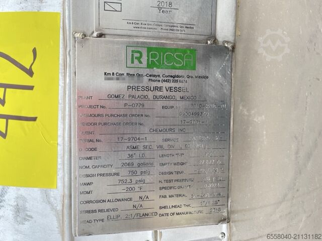 Demethanisierer-Kolonne RICSA 