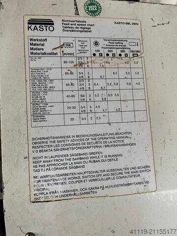 Band saw Kasto SBL-280U  
