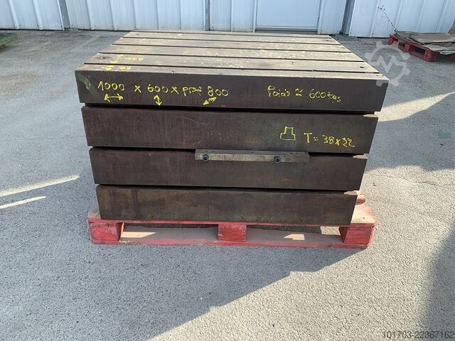 Cast iron clamping cube Cube de bridage en fonte 1000 x 600 x 800 mm