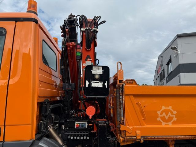 Dreiseitenkipper LKW MERCEDES-BENZ 1832 Actros 3-S.-Kipper Kran Funk Greiferst. AHK