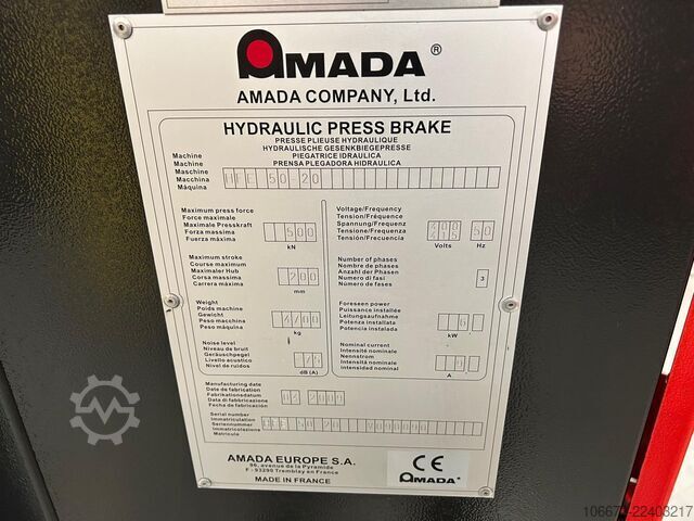 HYDRAULIC PRESS BRAKE AMADA PROMECAM HFE 50-20