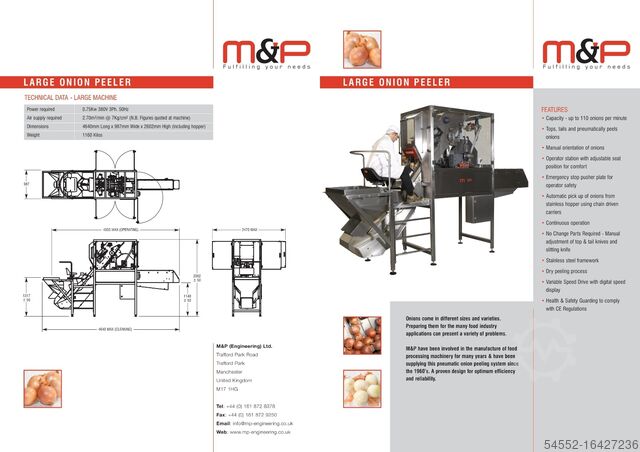 M&P Engineering onion peeling full line Onion processing line-full peeling line 