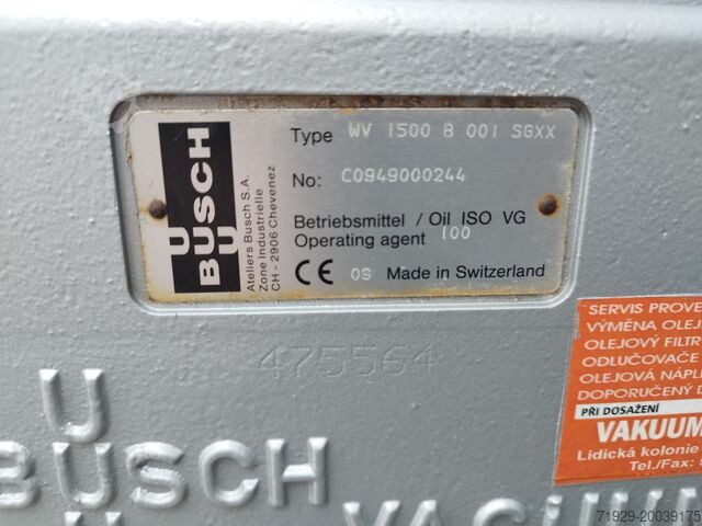 Vakuumpumpe Busch WV 1500 B 001