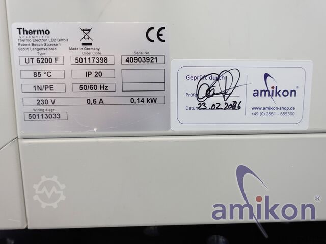 M. externer Temperiereinheit STW150 85°C Thermo Fisher Scientific UT 6200 F Umluft-Trockenschrank