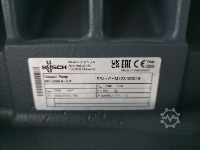 Vakuumpumpe Busch PANDA WV 2400 A + COBRA NC 0630 C