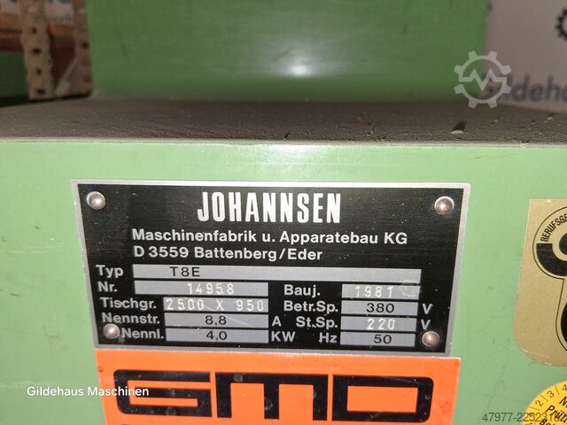 Langbandschleifmaschine Johannsen T 8E