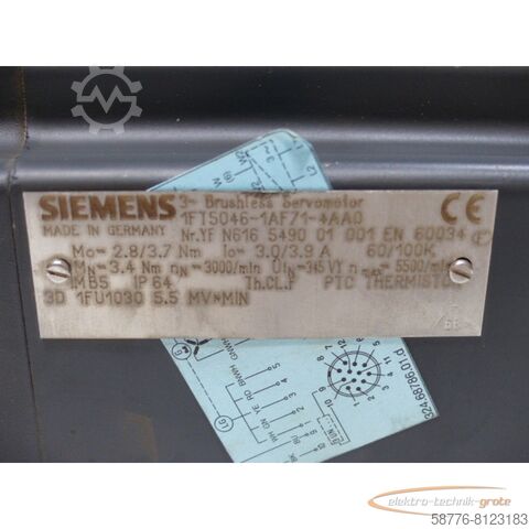 Control unit Siemens 1FT5046-1AF71-4AA0 Servomotor !