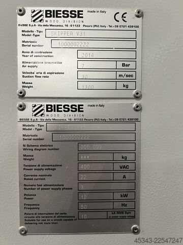 Bearbeitungszentrum mit Durchlauf Biesse Skipper V31
