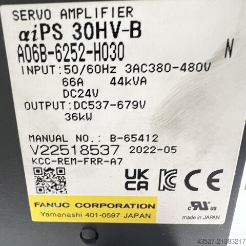 Electronics / Drive technology FANUC A06B-6252-H030