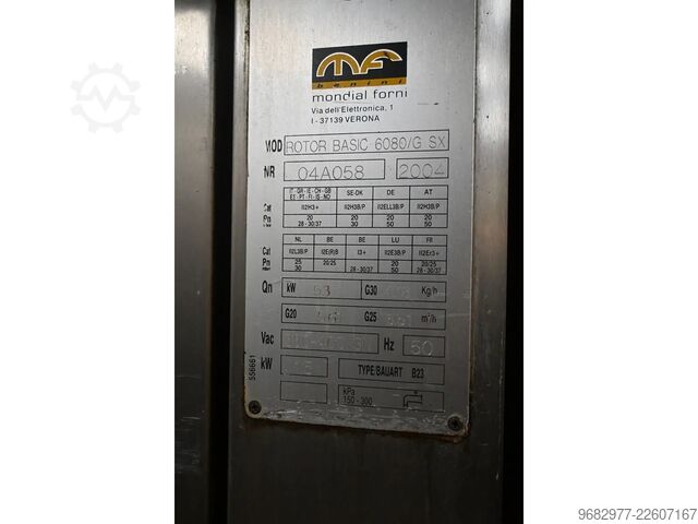 Baking oven Mondial Forni Rotor Basic 6080/G SX