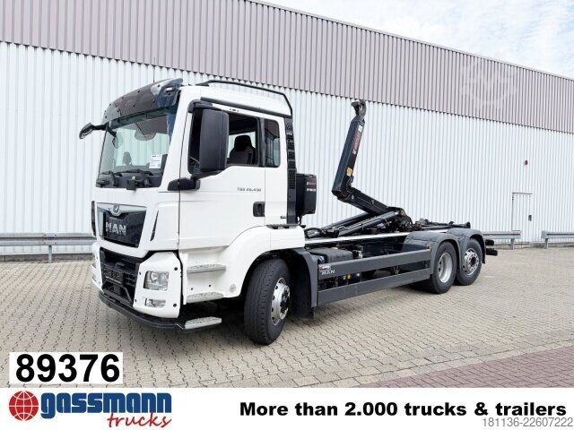 Roll-off tipper truck MAN TGS 26.430 6x4H-4 BL, HydroDrive, Lenk-/Liftachse,