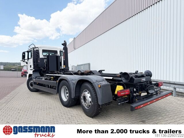 Roll-off tipper truck MAN TGS 26.430 6x4H-4 BL, HydroDrive, Lenk-/Liftachse,