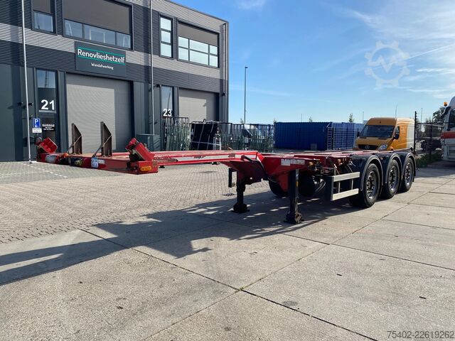 Container transport D-TEC FT-LS-S Flexitrailer / 2x Extendable / SAF + Disc