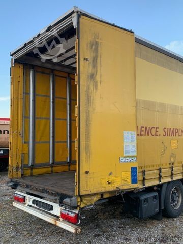 Open semitrailer with tarp KÄSSBOHRER Mega_ BPW_ Hubdach_ integrierte Alulatten_DHL