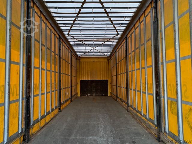 Open semitrailer with tarp KÄSSBOHRER Mega_ BPW_ Hubdach_ integrierte Alulatten_DHL