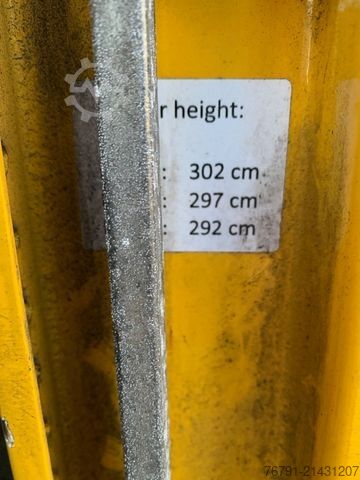 Open semitrailer with tarp KÄSSBOHRER Mega_ BPW_ Hubdach_ integrierte Alulatten_DHL