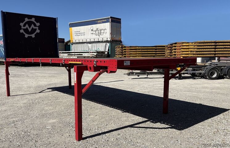 Swap body with flatbed Krone 7,45m BDF Baustoff Multilockrahmen