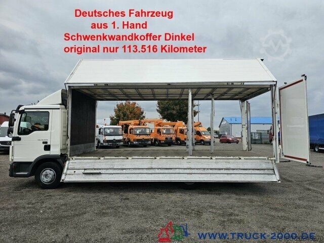 Beverage truck MAN 12.220 Dinkel Getränkewagen Schwenkwand VDI700F