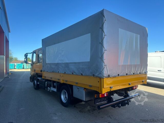 Transporter mit Pritsche & Plane IVECO 80-21 Eurocargo Doka Pr.&Pl.6 Sitzer Euro6 Klima