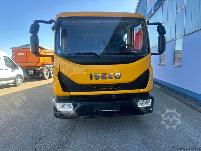 Transporter mit Pritsche & Plane IVECO 80-21 Eurocargo Doka Pr.&Pl.6 Sitzer Euro6 Klima