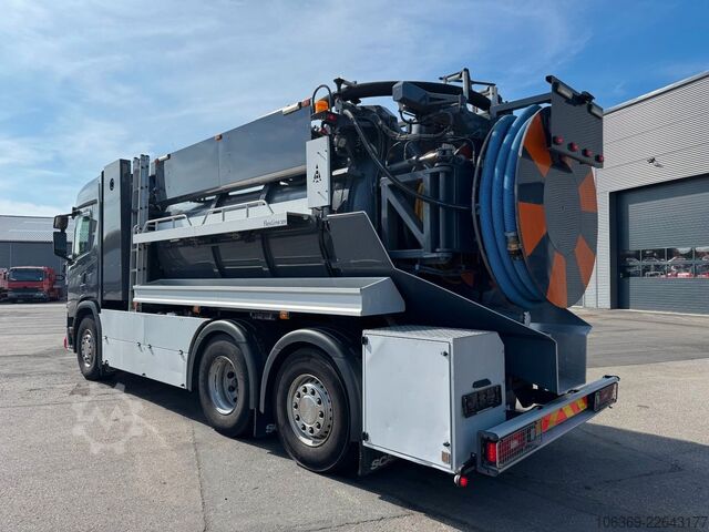 Vacuum tank truck SCANIA G410 NGS 6x24 Bucher Flexline 309