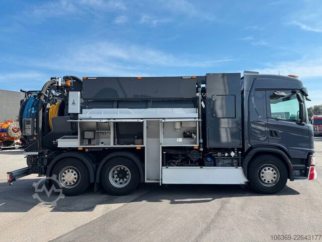 Vacuum tank truck SCANIA G410 NGS 6x24 Bucher Flexline 309