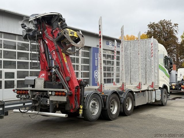 Logging truck VOLVO FH 510 8x4 Holztransporter Kran PENZ + Anhänger