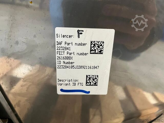 Exhaust system DAF Uitlaatsysteem variant 3B FTG