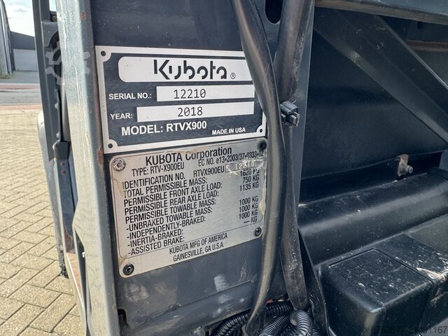 Kubota RTVX900 UTV Gator 4X4 Diesel mit hydraulischer Kipppritsche, Baujahr 2018, 3550 Betriebsstund KUBOTA RTVX900 UTV Gator 4X4 Diesel hydraulische kipbak 2018 3550uur