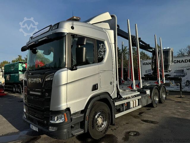 Timber transporter Scania R730 V8 6X4, Retarder,Timber-truck + Kesla 4x2-...