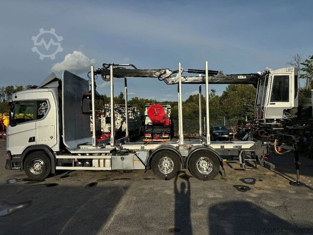 Timber transporter Scania R730 V8 6X4, Retarder,Timber-truck + Kesla 4x2-...