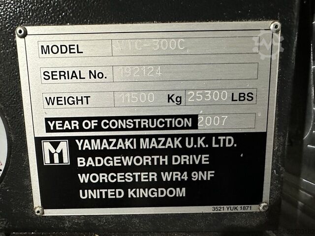 CNC-Bearbeitungszentrum vertikal Mazak VTC-300C-II