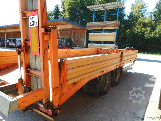 Tieflader-Anhänger für Baumaschinen Humer TTH14 ( 14T ) mit hydr. Rampen