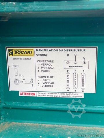 Kipper Trouillet Socari 69 m3, side opens,  MERCEDES AXLES, DISC...