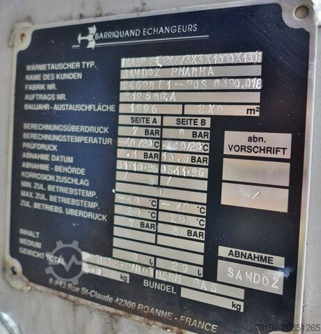 Barriquand verschweißter Plattenwärmetauscher aus Edelstahl Barriquand Echangeurs 8833
