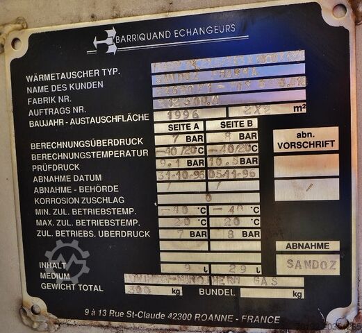 Barriquand verschweißter Plattenwärmetauscher aus Edelstahl Barriquand Echangeurs 8833