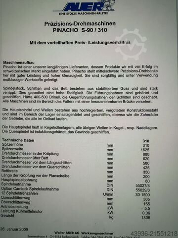 Centerdrehmaschine PINACHO - S90-320 Pinacho S90-320