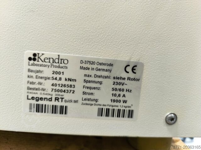 Laborgeräte Kendro Sorvall Legend RT + Rotor