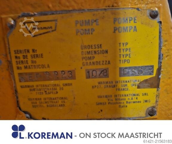 Warman Pumpe Wagner Warman Pump