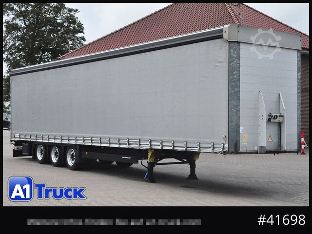 Auflieger mit Pritsche & Plane SCHMITZ Speed Curtain, Lift 455/40 R 22.5, Hubdach,