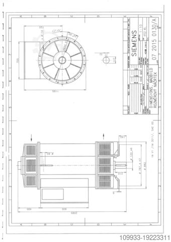 Stromerzeuger SIEMENS LV generator 895kW