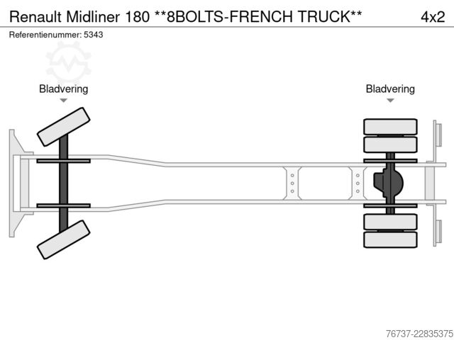 Car carrier van Renault Midliner 180 **8BOLTS-FRENCH TRUCK**